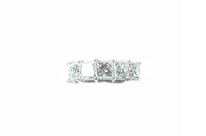 DIAMOND PRINCESS SHAPE COMMON PRONG BASKET SETTING 5 SHAPE DIAMOND BAND