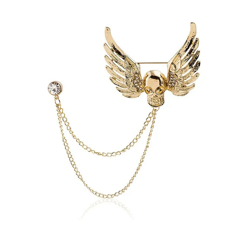 New Brooch Retro Tassel Inlaid Diamond Collar Pin Alloy Pin
