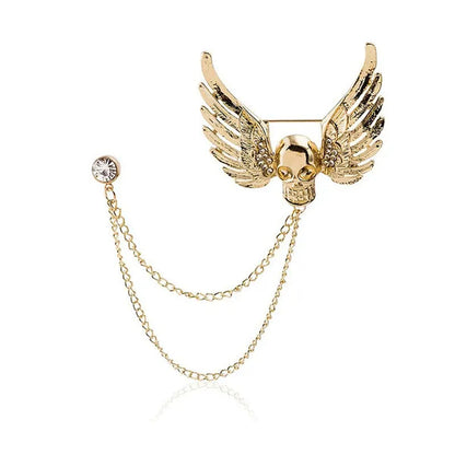 New Brooch Retro Tassel Inlaid Diamond Collar Pin Alloy Pin