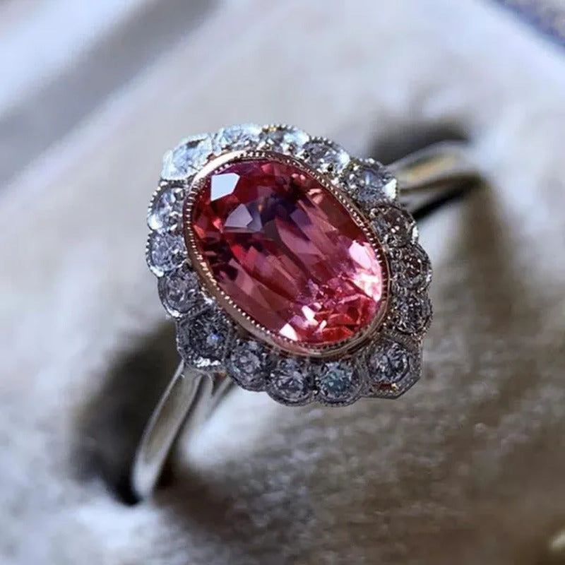 Elegant Beautiful Woman Fashion Classic Ruby Jewelry Exquisite Ring Noble Prince