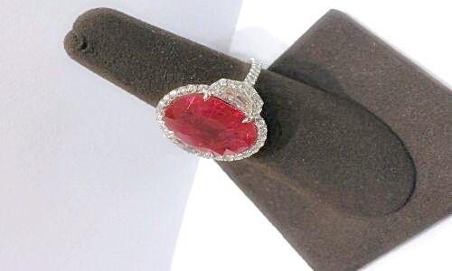AIGS CERTIFIED NATURAL VIVID RED COLOR RUBY OVAL SHAPE SET UNIQUE HALFMOON ROUND