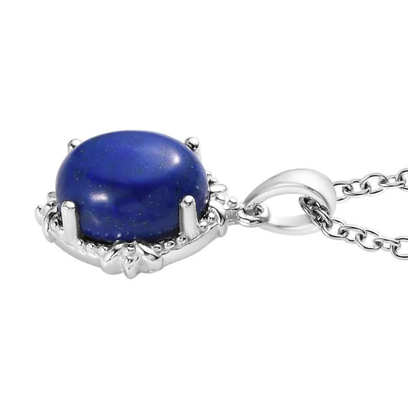 SHOP LC DELIVERING JOY Stainless Steel Sterling Silver Lapis Lazuli Necklace for