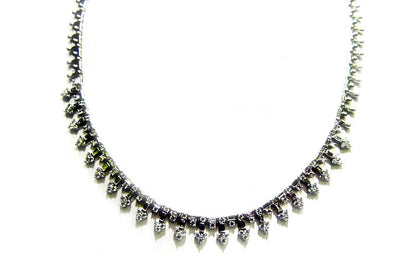 DIAMOND ROUND BRILLIANT BAGUETTE SHAPE NECKLACE