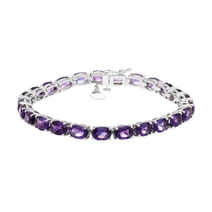 Sterling Silver Amethyst Bracelet