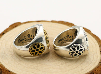 Handmade Vintage Thai Silver Fashion Star with Men'S Ring