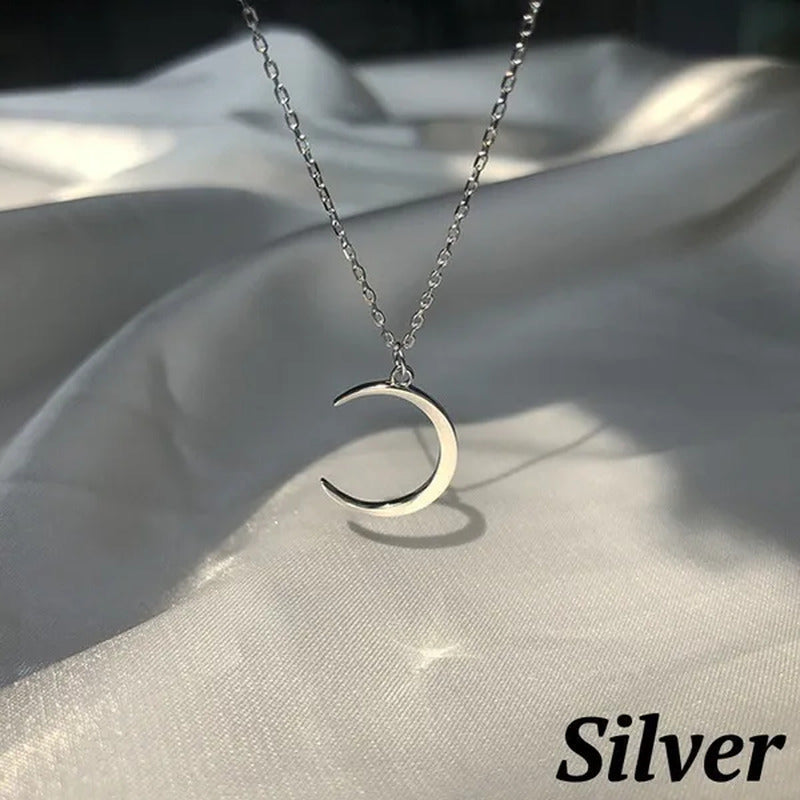 New Fashion Sweet Moon Silver Plated Jewelry Temperament Crescent Clavicle Chain