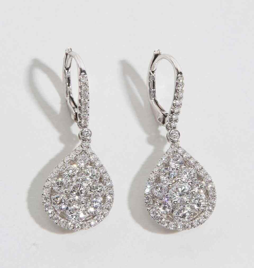 Diamond Drop Dangle Earrings