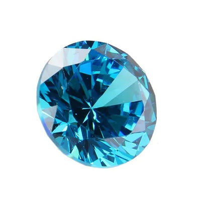 Unheated 6.22CT 10Mm Sea Blue Sapphire round Loose Gemstone Ring Earring Jewelry