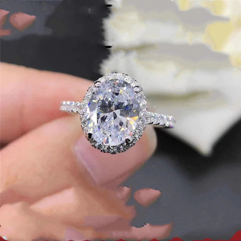 Pigeon Diamond Ring Egg Shaped Diamond Proposal