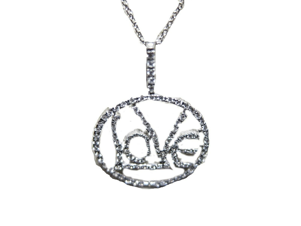 DIAMOND LOVE PENDANT INCLUDED 16 INCH CABLE CHAIN