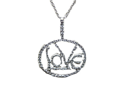 DIAMOND LOVE PENDANT INCLUDED 16 INCH CABLE CHAIN