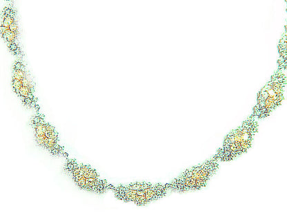 FANCY COLOR DIAMOND ROUND FANCY YELLOW DIAMOND MULTI SHAPE DIAMOND NECKLACE