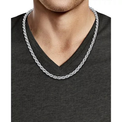 Solid Rope Chain in Italian Sterling Silver