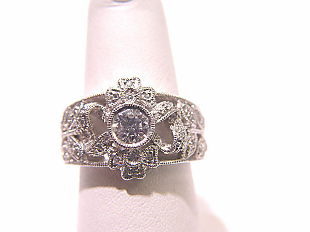 DIAMONDS SET ON TOP BAND