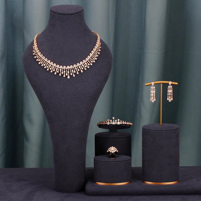 Hot Sale Women Fashion Jewelry Set for Wedding Engagement Cubic Zirconia