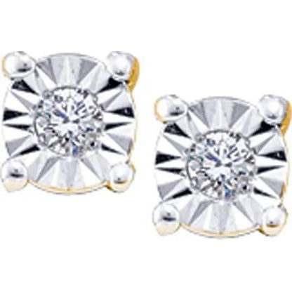 Gold and Diamond 45149 0.05Ctw Diamond Ladies Fanook Earrings - 10KYG