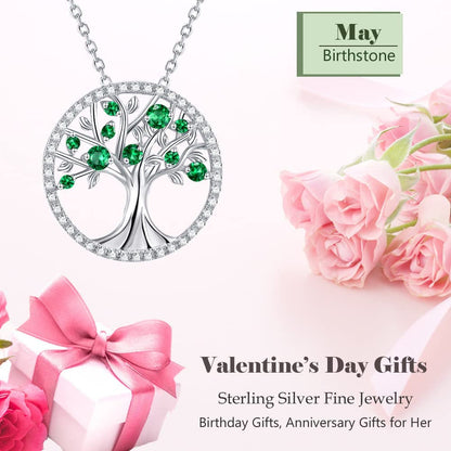 Valentines Day Jewelry Gifts for Her Tree of Life Necklace for Women February Ma