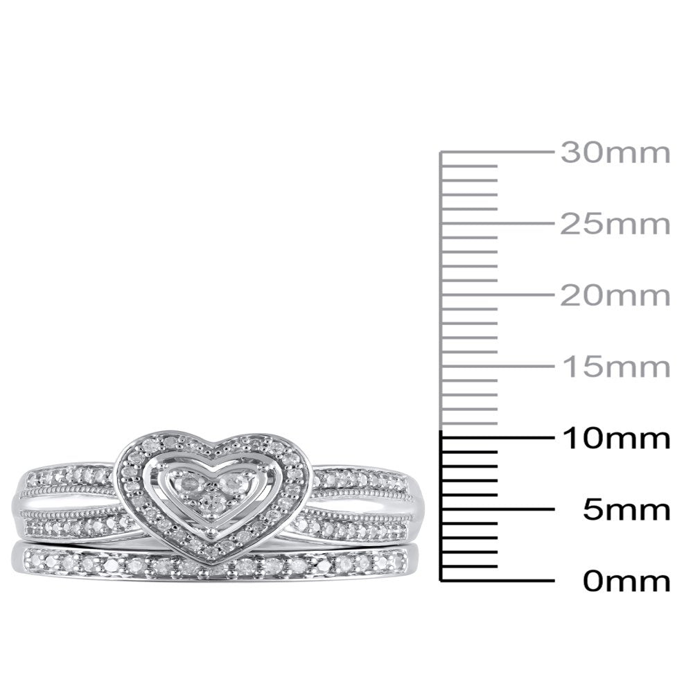 1/5 Carat T.W. (I3 Clarity, I-J Color) Forever Bride Heart Shaped Halo Diamond C