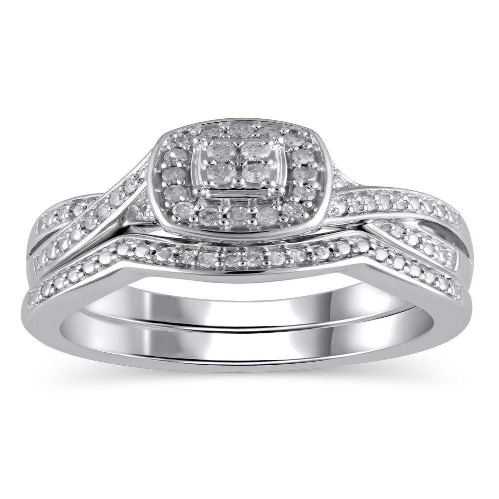 1/5 Carat T.W. (I3 Clarity, I-J Color) Forever Bride Cushion Shaped Halo Diamond