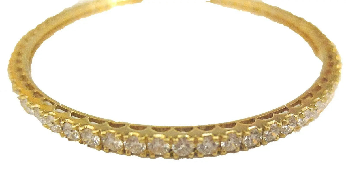 7.46 CT DIAMOND ETERNITY ALL AROUND BANGLE 3.80MM WIDTH X 3.50MM HEIGHT SLIP ON