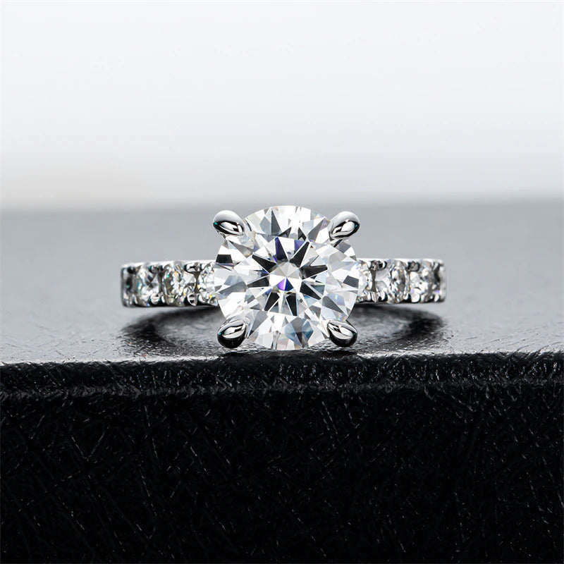 Real 3.5Ct 9.5Mm D Color Moissanite Wedding Rings for Women Top Quality 18K