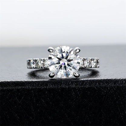 Real 3.5Ct 9.5Mm D Color Moissanite Wedding Rings for Women Top Quality 18K