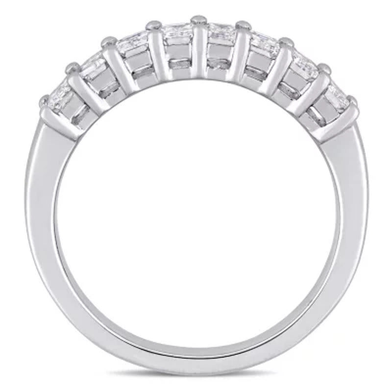 Allura 0.95 CT. T.W. Emerald-Cut Diamond Semi-Eternity Anniversary Ring in 14K W