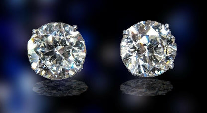 DIAMOND STUD EARRING 4.05 CT TOTAL WEIGHT EARRING