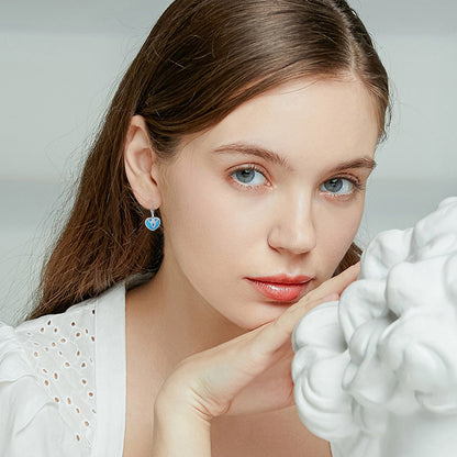 Celtic Drop Earrings 925 Sterling Silver Turquoise Leverback Earrings Celtic Kno