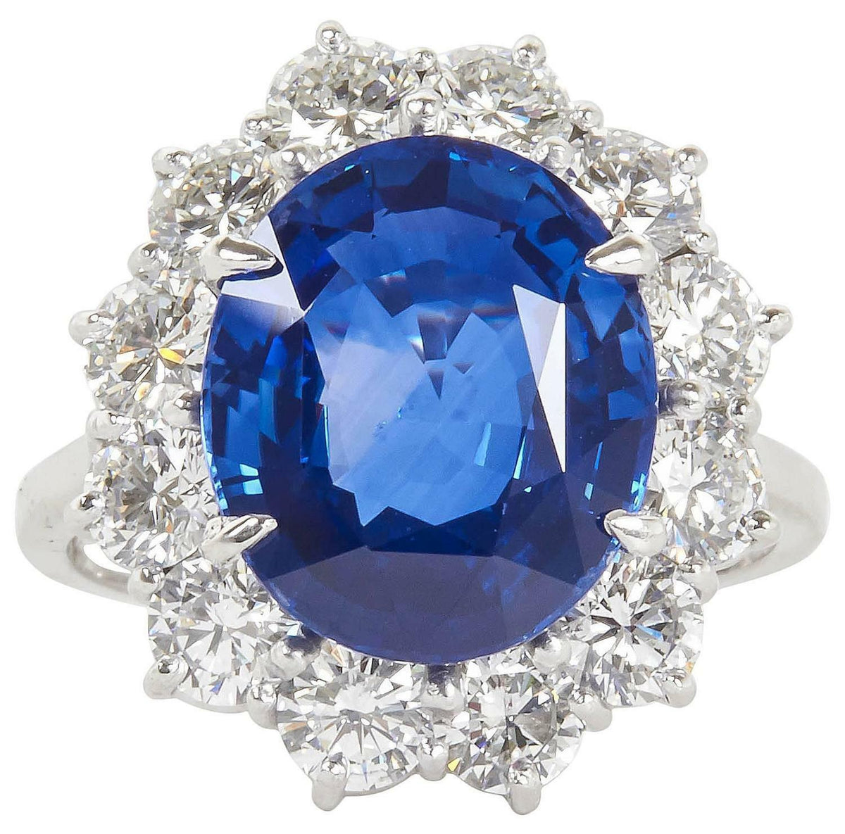 GIA CERTIFIED OVAL SHAPE SAPPHIRE 6.02 CT DIAMOND 2.88 CT ROUND BRILLIANT SHAPE