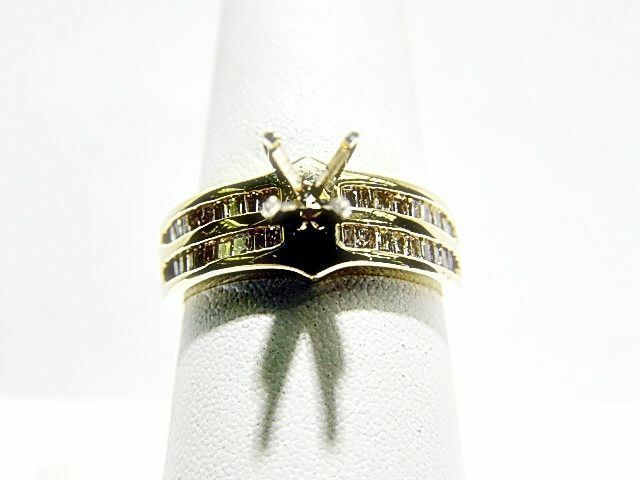 DIAMOND BAGUETTE SHAPE CHANNEL SET SETTING 4 PRONG SET