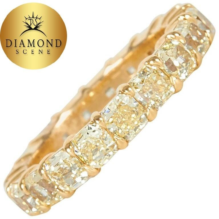Yellow Diamond Gold Eternity Band Ring