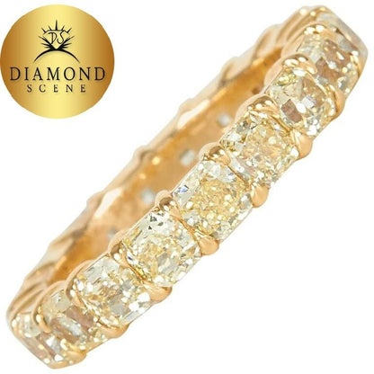Yellow Diamond Gold Eternity Band Ring