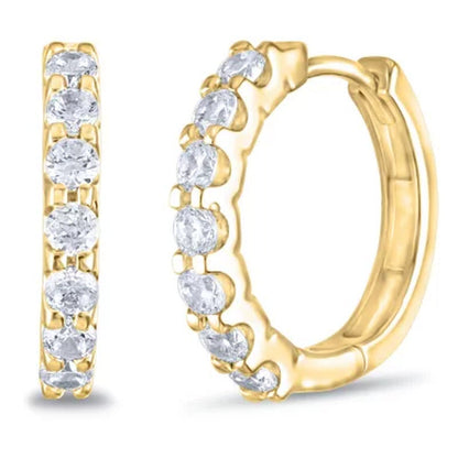 .23 CT. TW. Diamond Hoop Earrings in 14K Gold (H-I, I1)