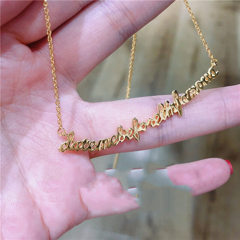 English Nonsense Necklace Letter Smile