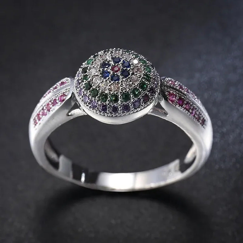 Fashion Woman Jewelry 925 Sterling Silver Gemstone Emerald Ruby Sapphire Purple