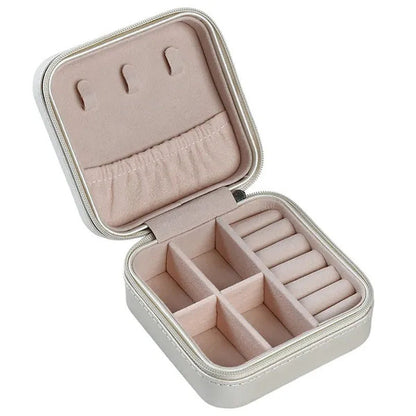 Practical Jewelry Box Organizer Portable Travel Leather Jewellery Ornaments Case
