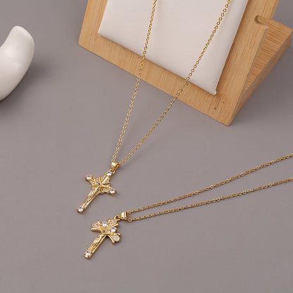 Cross Jesus Personality Cold Wind Necklace Retro
