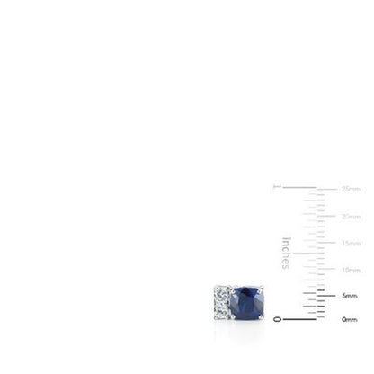 Lab Created Blue and White Sapphire Bracelet in Sterling Silver (IGI Apprasial V