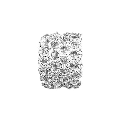 ROSE AND ROUND BRILLIANT SHAPE DIAMOND ETERNITY BAND