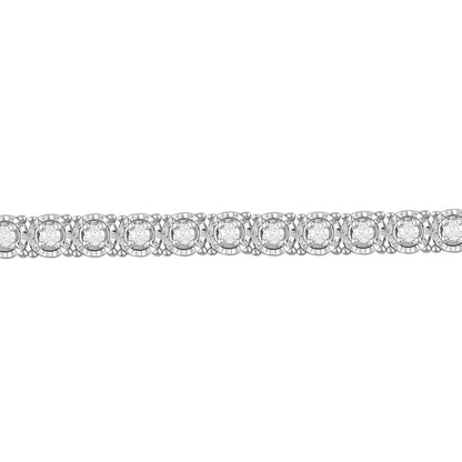 Arista 1.00 Carat T.W. Diamond Circle Link Tennis Bracelet in Sterling Silver (J