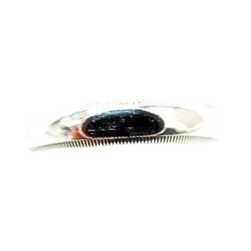 14 K WHITE GOLD POLISHED BEADED WEDDING BAND