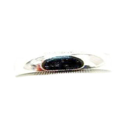 14 K WHITE GOLD POLISHED BEADED WEDDING BAND