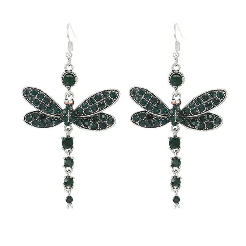 1 Pair Women'S Ethnic Style Tassel Dragonfly Earring Dragonfly Earrings with Tin