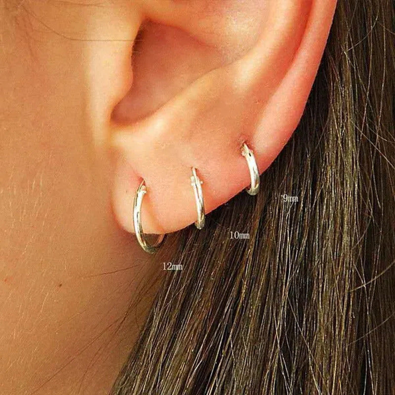 1 Pair Women/Man Stainless Steel Small Hoops Earring Piercing Ear Cartilage