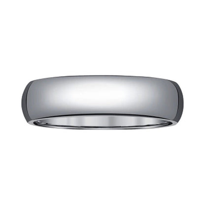 Men'S 6Mm Half-Round Grey Tungsten Wedding Band