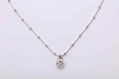 Round Diamond Solitaire Necklace GIA Certified