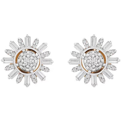 0.33 CT. T.W. Diamond Starburst Earrings in 14K Yellow Gold