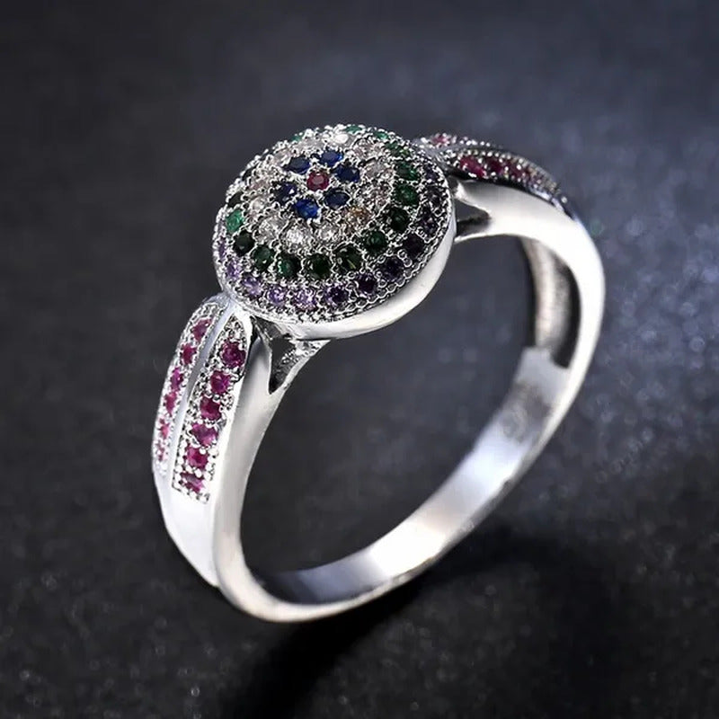 Fashion Woman Jewelry 925 Sterling Silver Gemstone Emerald Ruby Sapphire Purple