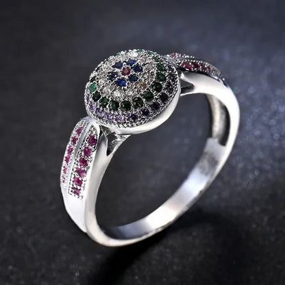 Fashion Woman Jewelry 925 Sterling Silver Gemstone Emerald Ruby Sapphire Purple